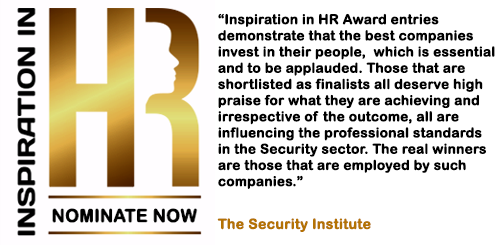 Inspiration in HR, award fire and security award, The security institute