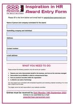 Inspiration in HR entry form